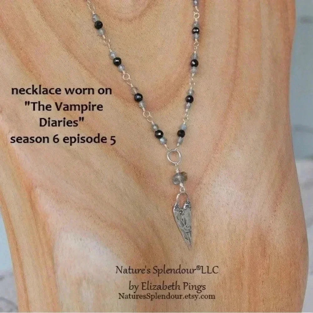 COPY - Worn On TV,Labradorite Black Spinel Heart Necklace,Nature's Splendour